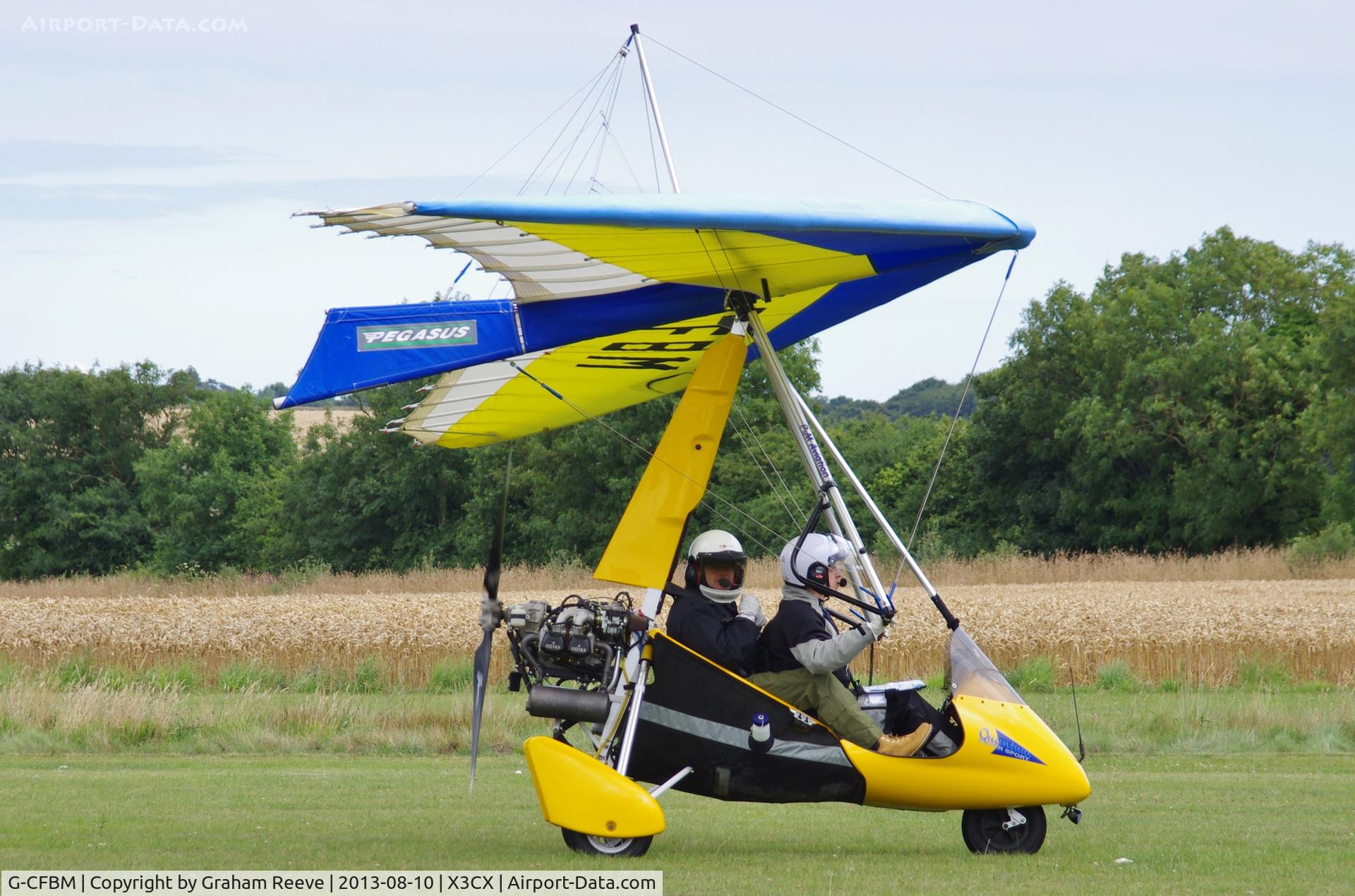 G-CFBM, 2008 P&M Aviation Pegasus Quantum 15-912 C/N 8352, About to depart.