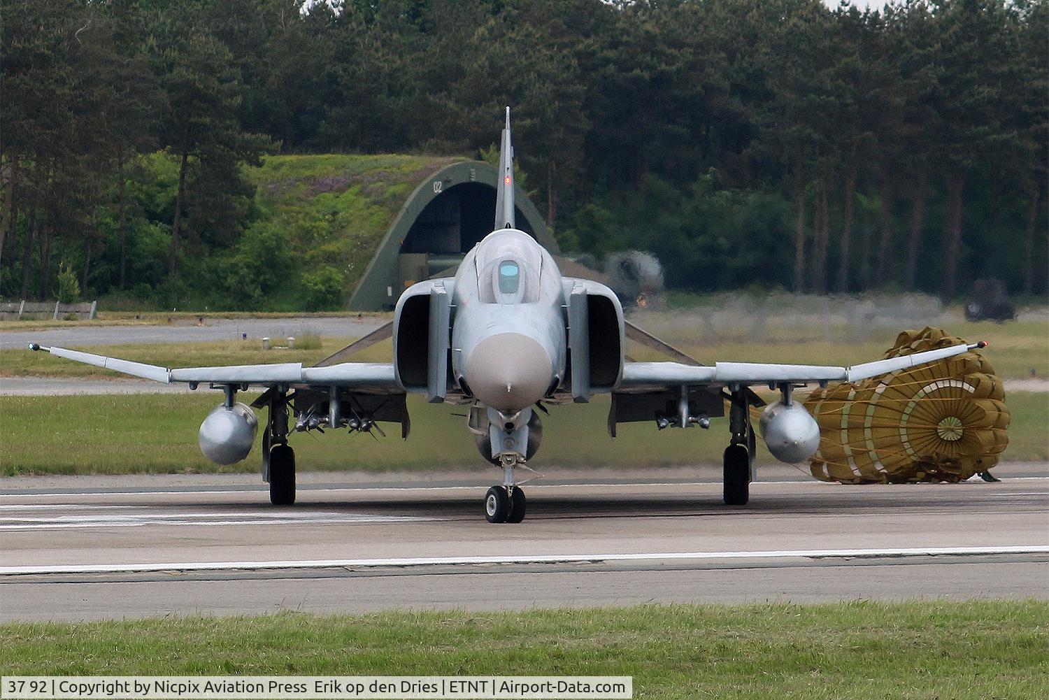 37 92, 1972 McDonnell Douglas F-4F Phantom II C/N 4581, 3792 ready to blast the dragchute away.