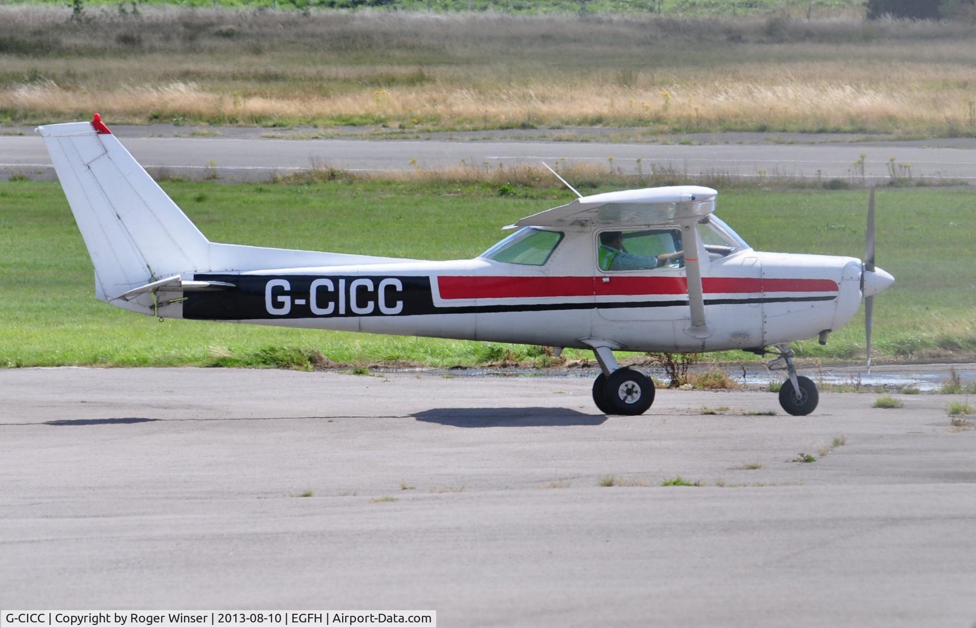 G-CICC, 1981 Cessna 152 C/N 152-85282, Visiting 152 operated by the Pilot Centre at Denham Aerodrome.