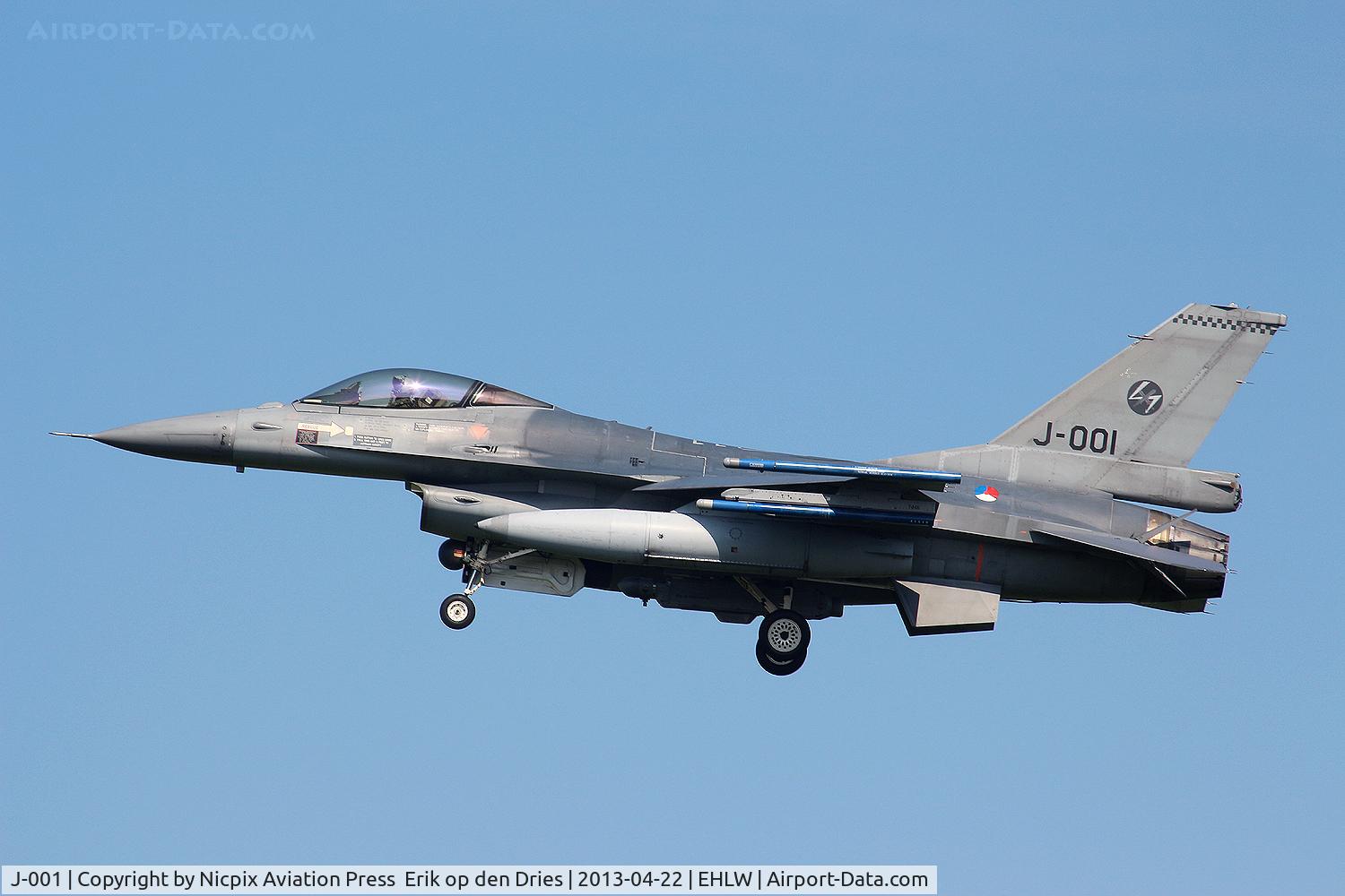 J-001, Fokker F-16AM Fighting Falcon C/N 6D-157, J-001 of Volkel based 312 sqn was a participant in Frisian Flag 2013