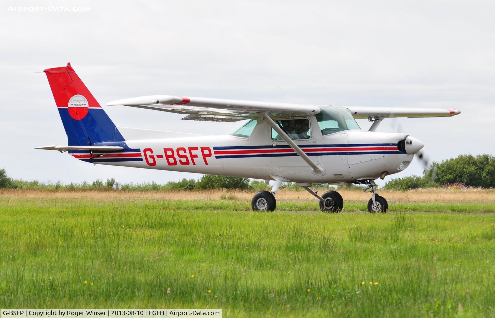 G-BSFP, 1982 Cessna 152 C/N 152-85548, Visiting 152 operated by the Pilot Centre at Denham Aerodrome.