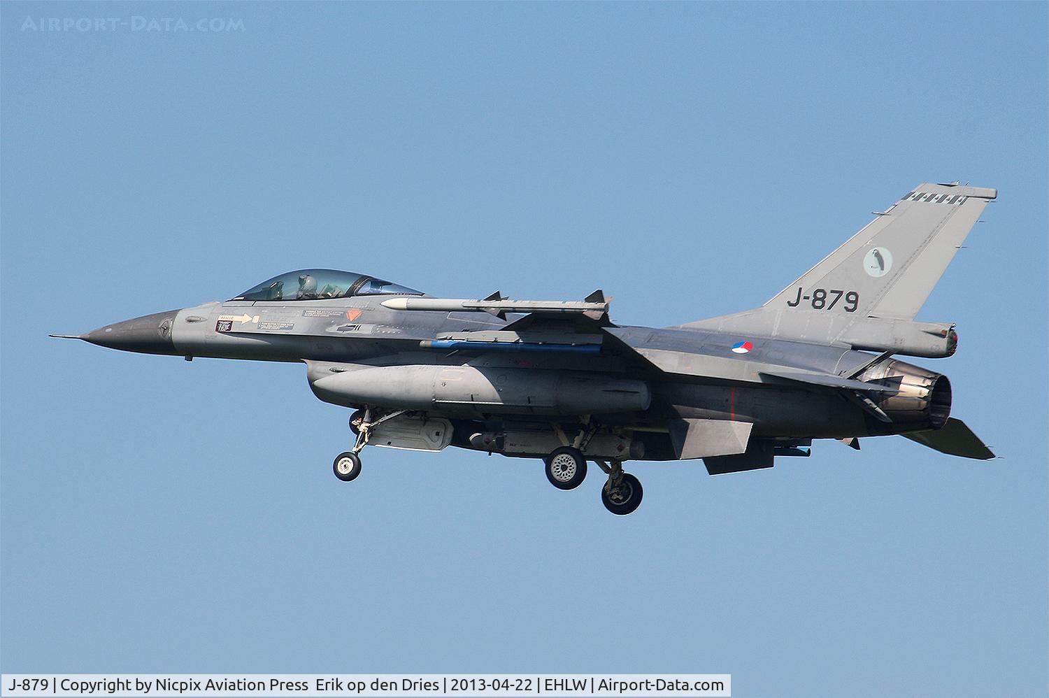 J-879, Fokker F-16A Fighting Falcon C/N 6D-96, J-879 returning from a Frisian Flag 2013 mission