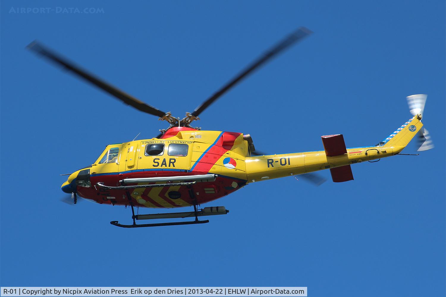 R-01, Agusta AB-412SP C/N 25630, AB-412 R-01 is used for Rescue duties and is based at Leeuwarden AB