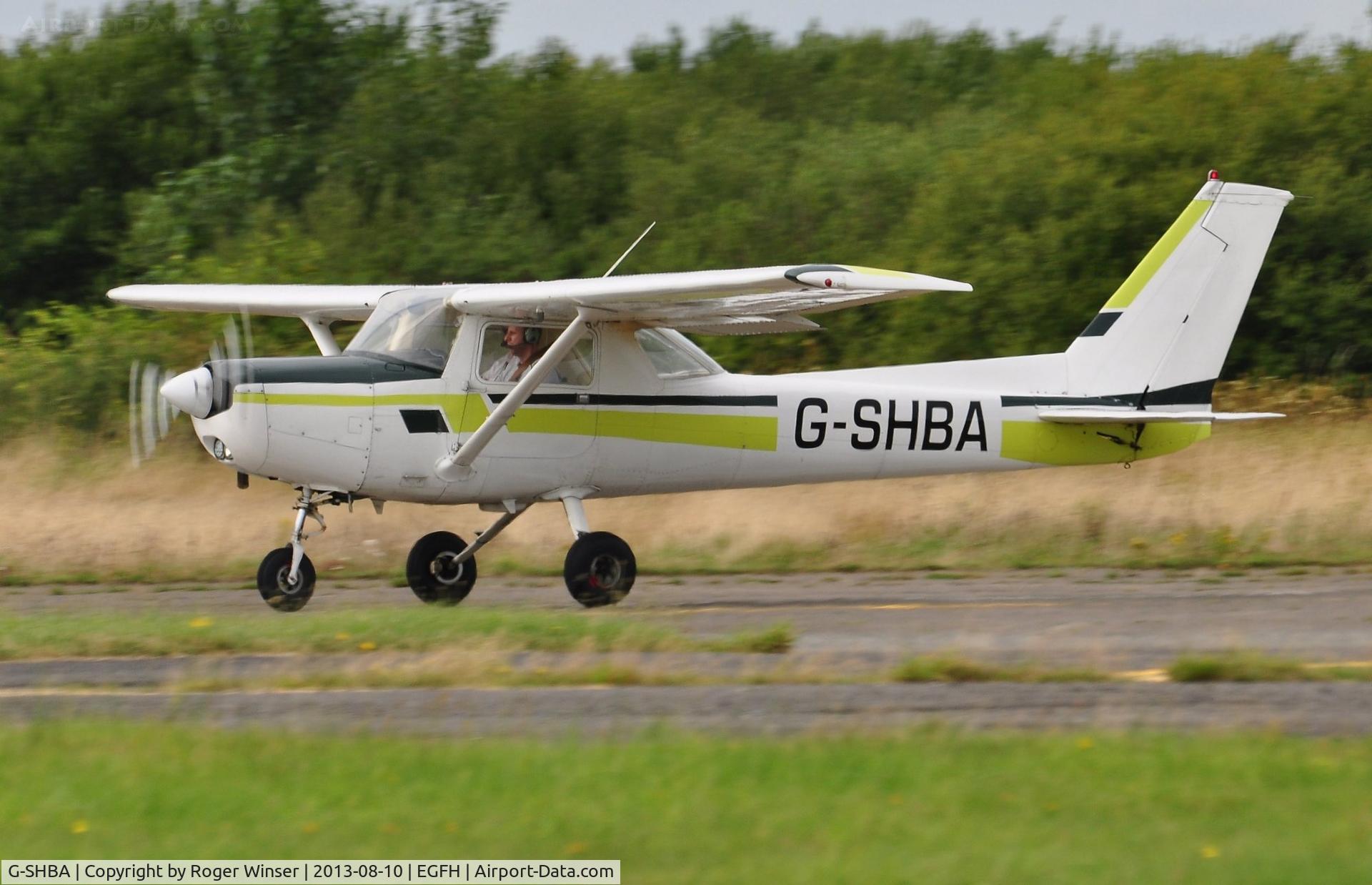 G-SHBA, 1979 Reims Cessna F152 II C/N 1570, Visiting Reims Cessna 152. Previously registered OO-SHB.