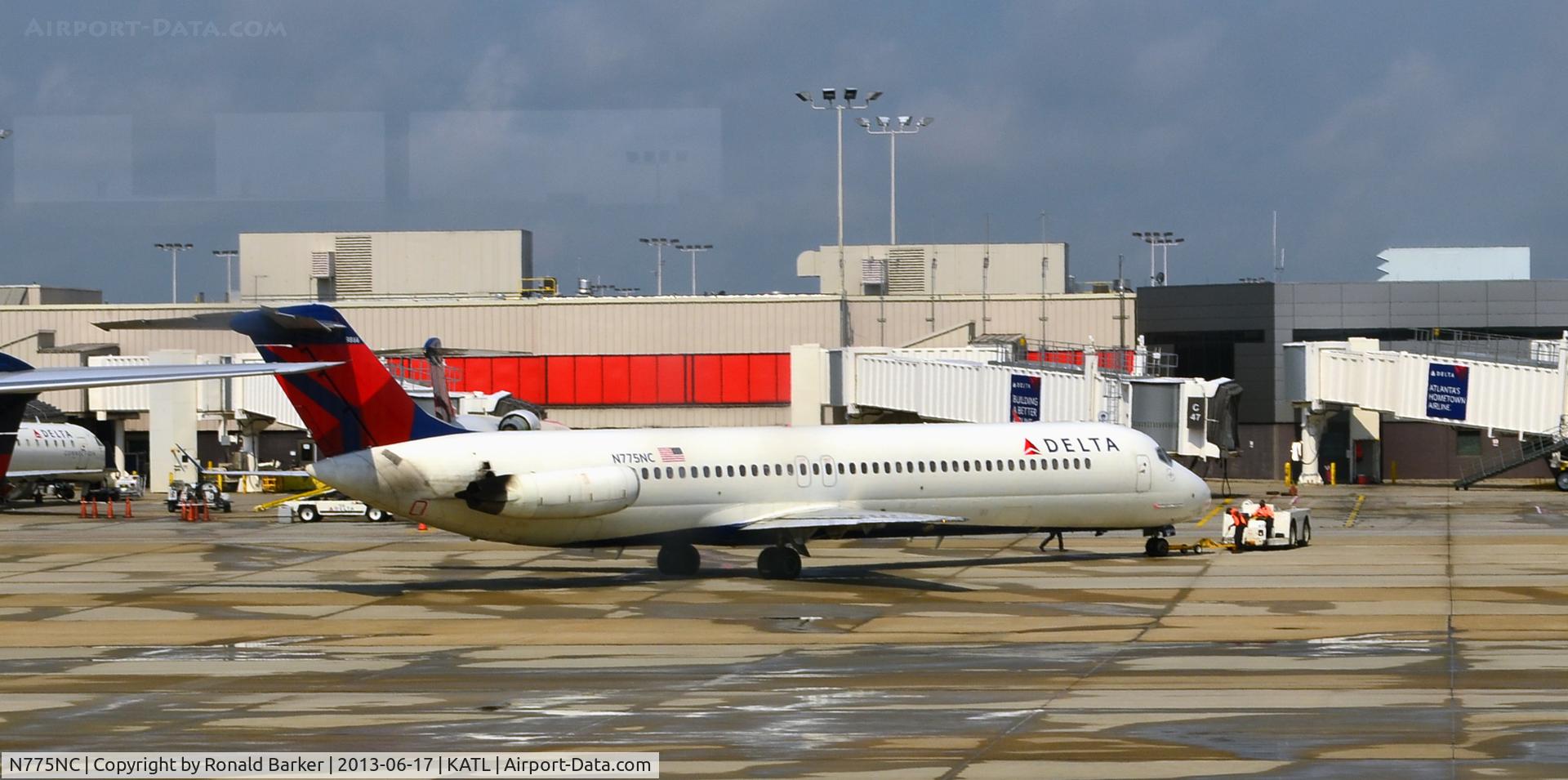 N775NC, 1979 McDonnell Douglas DC-9-51 C/N 47785, Pushback from gate C47 ATL