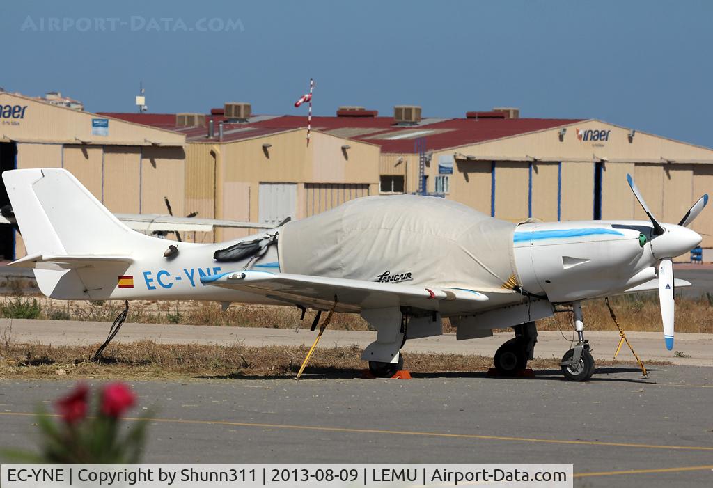 EC-YNE, 1996 Lancair 360 C/N 124/92, Parked @ LEMU Ramp...