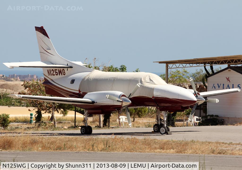 N125WG, 1974 Swearingen SA-226T Merlin III C/N T250, Parked @ LEMU Ramp...