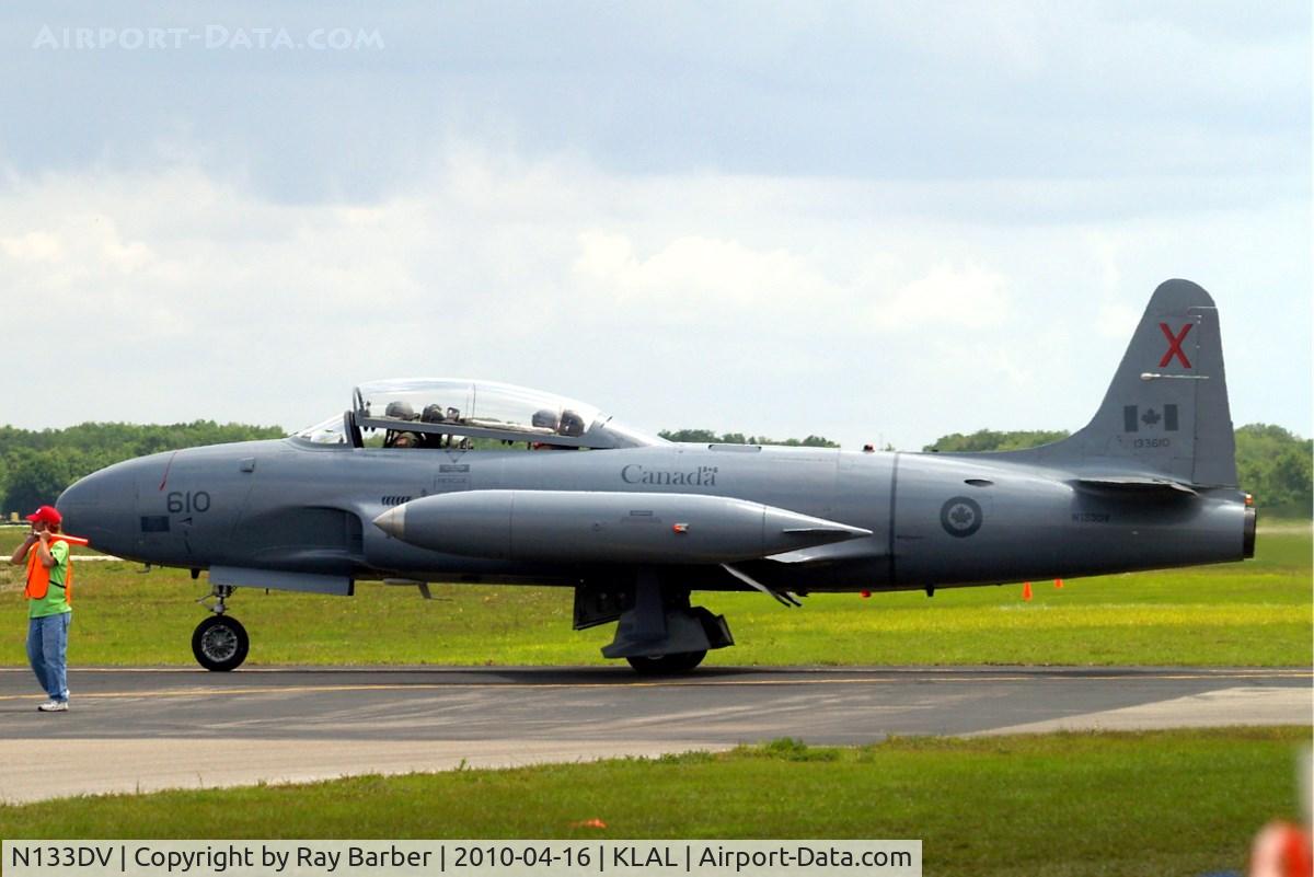 N133DV, 1959 Canadair CT-133 Silver Star 3 C/N T33-610, Lockheed CT-133AUP Silver Star Mk.3 [T33-610] Lakeland-Linder~N 16/04/2010