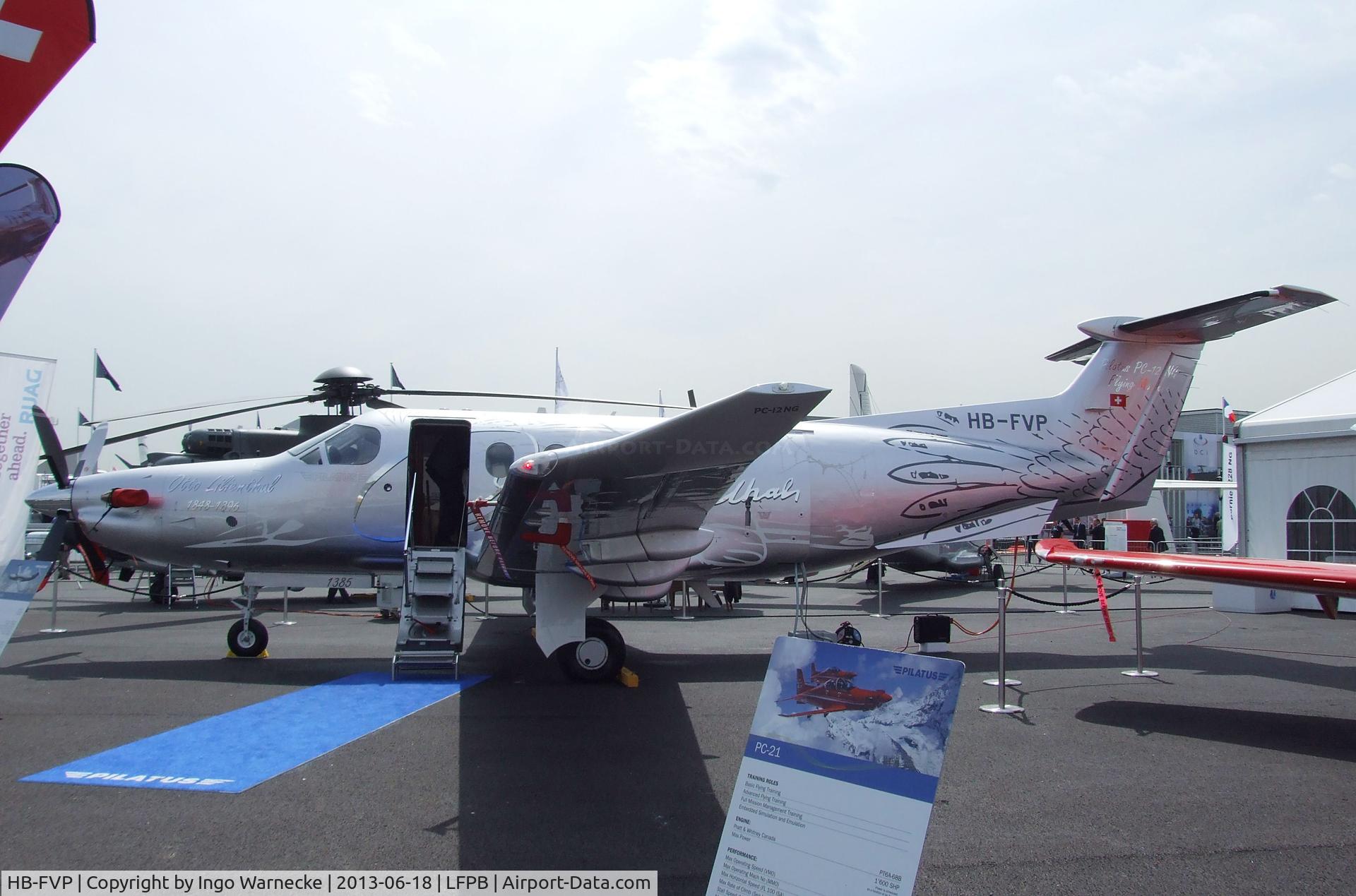 HB-FVP, 2012 Pilatus PC-12/47E C/N 1385, Pilatus PC-12/47E at the Aerosalon 2013, Paris