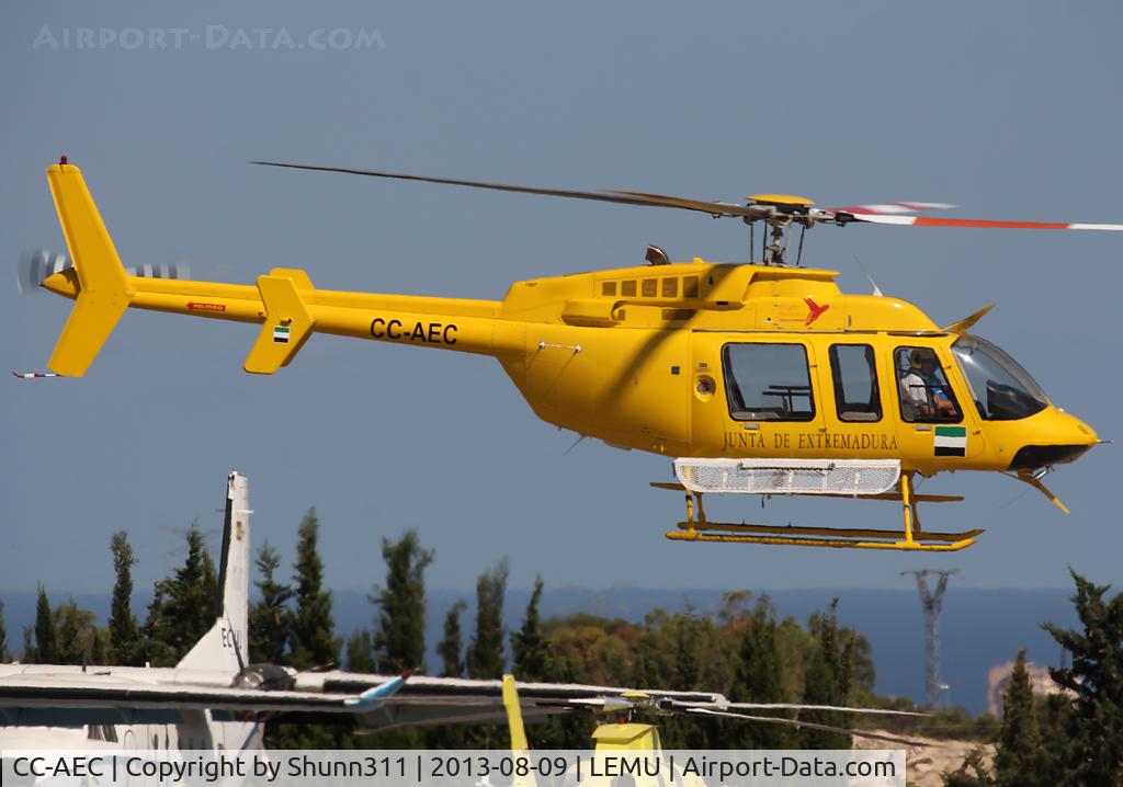 CC-AEC, Bell 407 C/N 53599, Taking off from LEMU for a new mission...