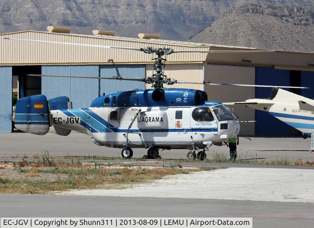 EC-JGV, Kamov Ka-32A11BC C/N 9708/23, Parked @ LEMU Ramp and made gound test engines...