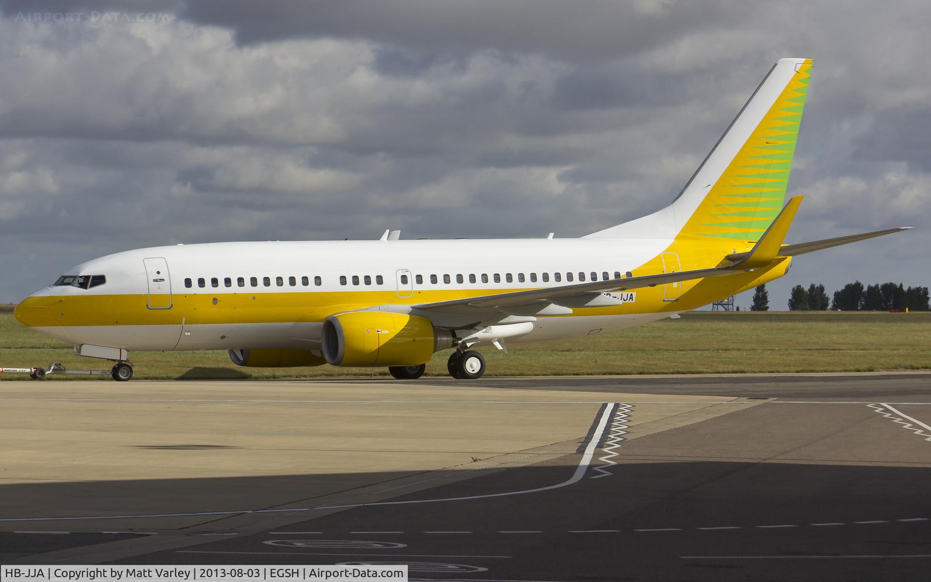 HB-JJA, 2005 Boeing 737-7AK BBJ C/N 34303, Fresh out of Air Livery, To become VQ-BBS of Gama Aviation....