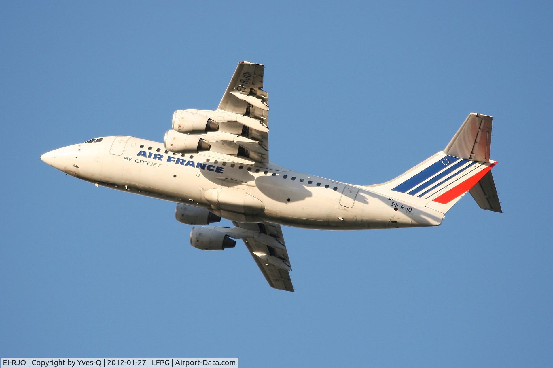 EI-RJO, 1999 British Aerospace Avro 146-RJ85A C/N E2352, British Aerospace Avro 146-RJ85A, Take off rwy 26R, Roissy Charles De Gaulle Airport (LFPG-CDG)