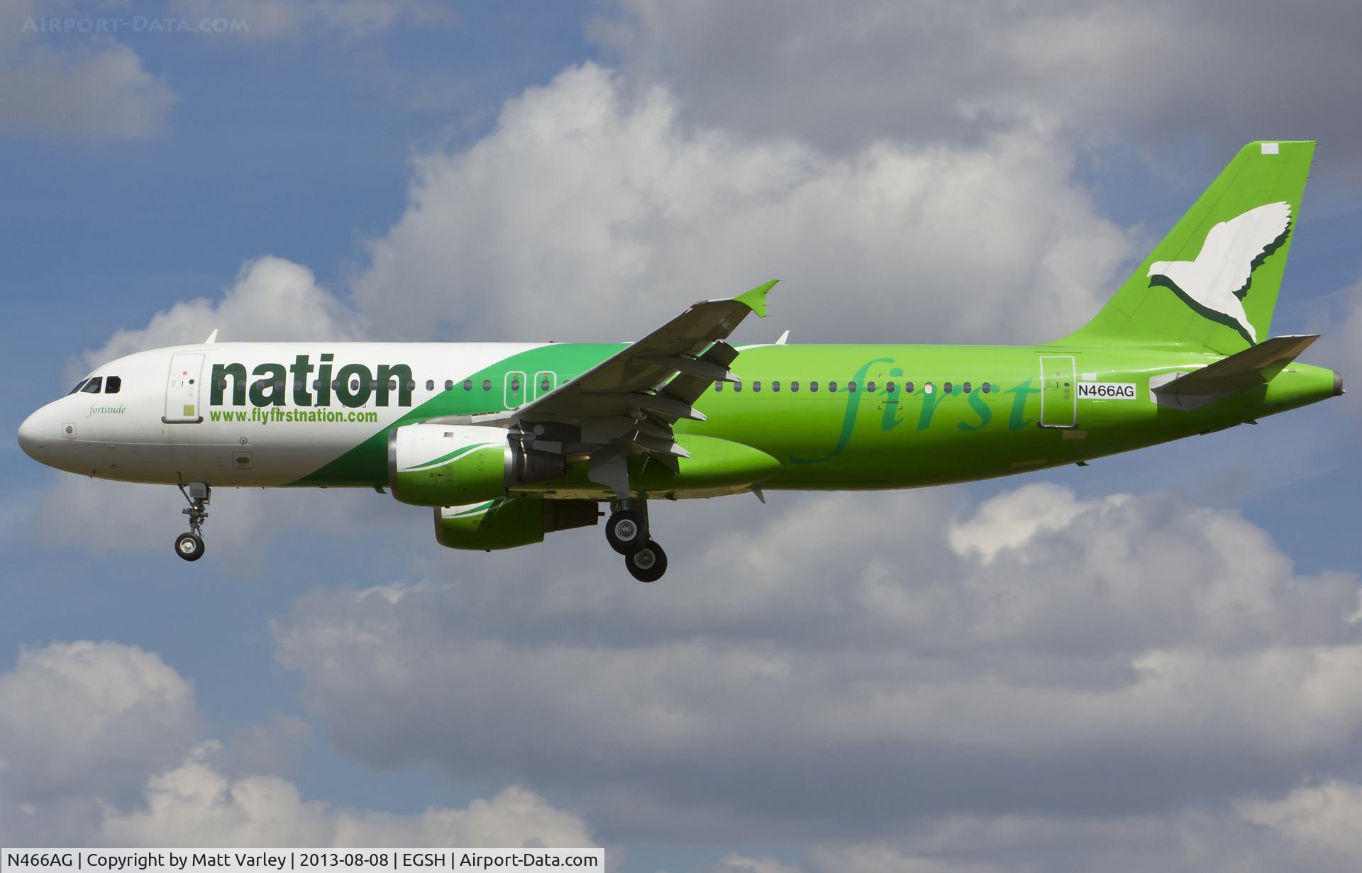 N466AG, 1994 Airbus A320-212 C/N 466, Arriving at NWI for spray by Air livery...