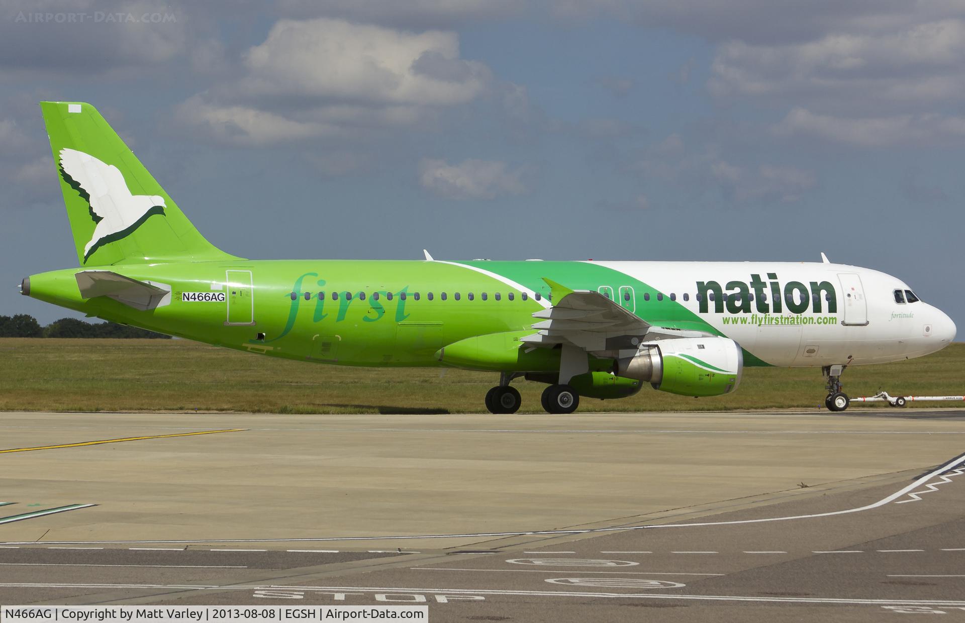 N466AG, 1994 Airbus A320-212 C/N 466, Being towed to the Air Livery hangar for spray...