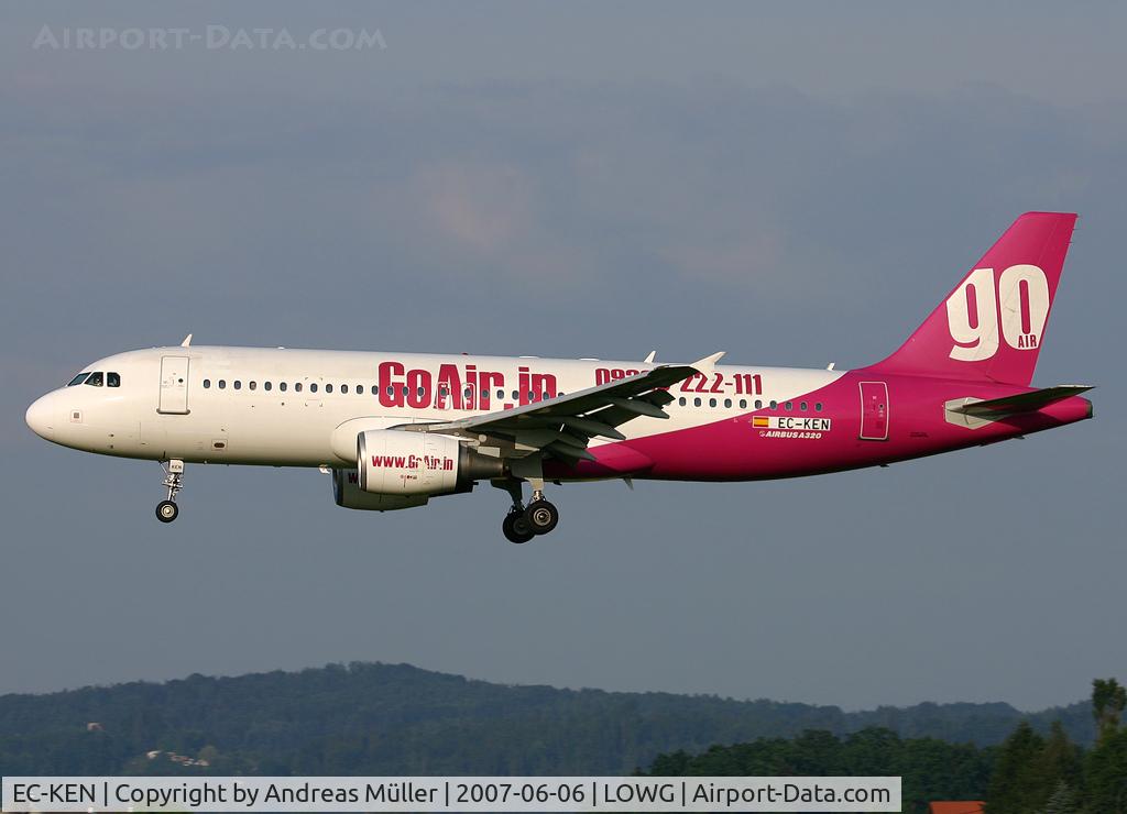 EC-KEN, 2001 Airbus A320-214 C/N 1597, GoAir livery.