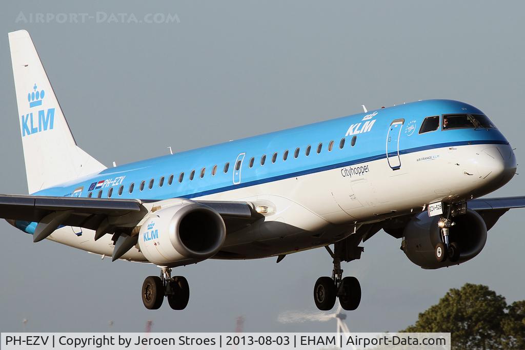 PH-EZV, 2012 Embraer 190LR (ERJ-190-100LR) C/N 19000528, @ Schiphol