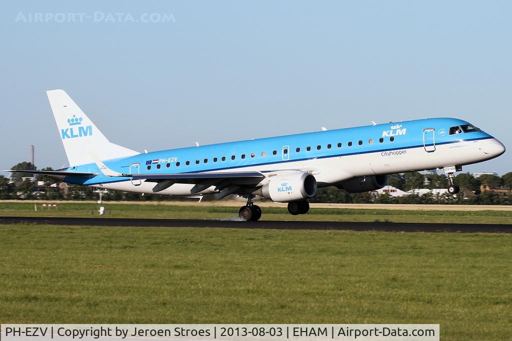 PH-EZV, 2012 Embraer 190LR (ERJ-190-100LR) C/N 19000528, @ Schiphol