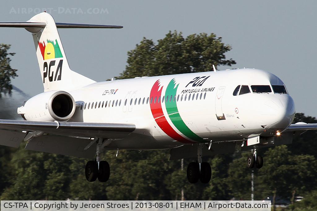 CS-TPA, 1989 Fokker 100 (F-28-0100) C/N 11257, Polderbaan Arrival
