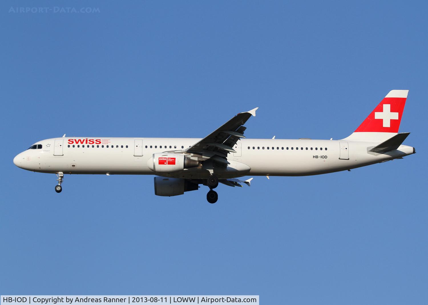 HB-IOD, 1995 Airbus A321-111 C/N 522, Swiss Airbus A-321