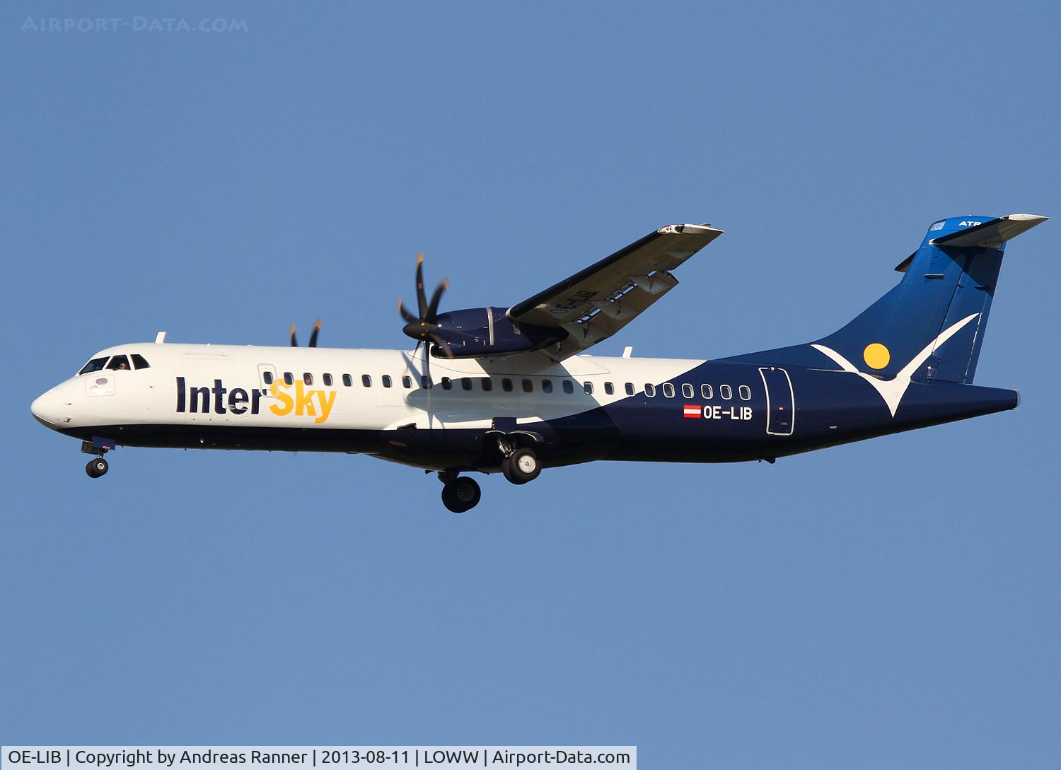 OE-LIB, 2012 ATR N700SV C/N 1038, InterSky ATR 72
