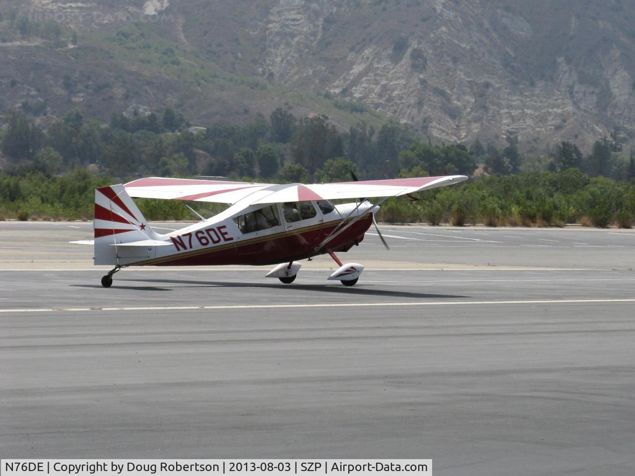 N76DE, 2007 American Champion 7GCAA Adventure Citabria C/N 513-2007, 2007 American  Champion 7GCAA ADVENTURE, Lycoming O-360-B2B 160 Hp, landing roll Rwy 22