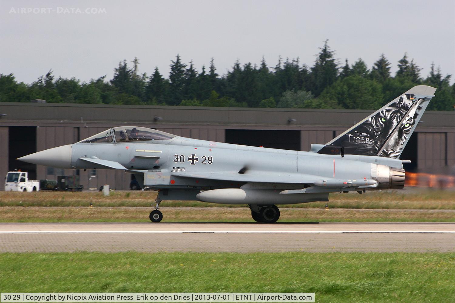 30 29, 2006 Eurofighter EF-2000 Typhoon S C/N 104/GS018, 3029 with full military selected on take off from runway 08