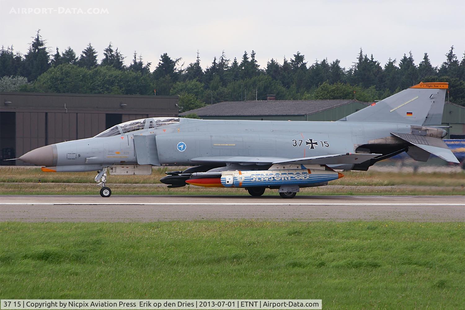 37 15, 1972 McDonnell Douglas F-4F Phantom II C/N 4385, 3715 on the runway of Wittmund AB