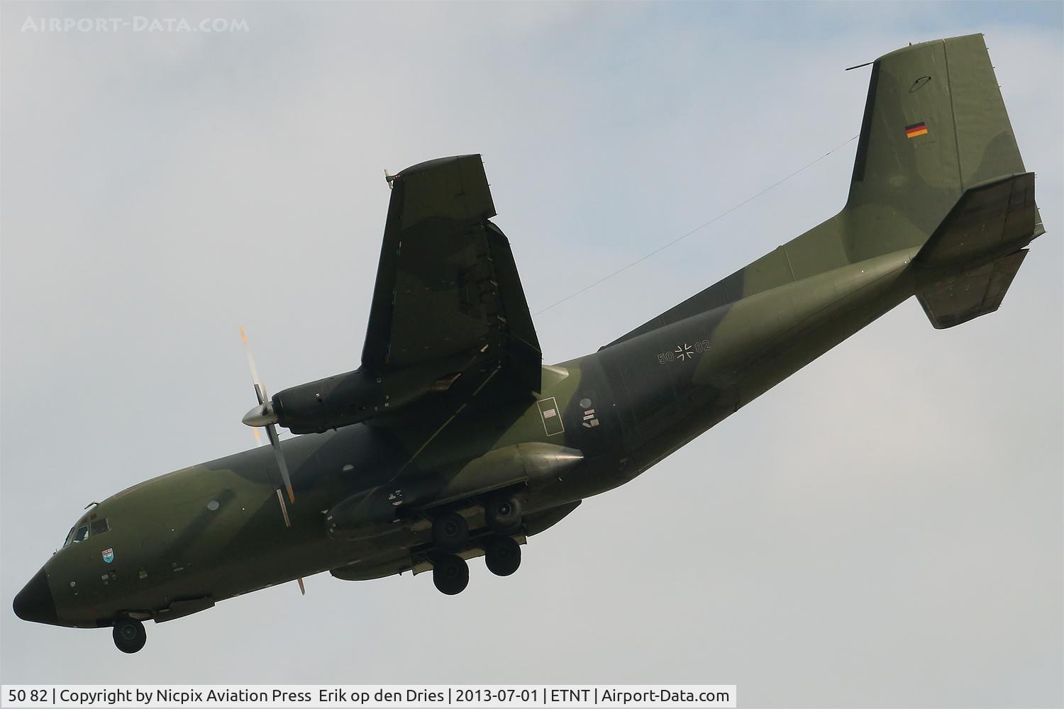 50 82, Transall C-160D C/N D119, 5082 performing a Sarajevo approach