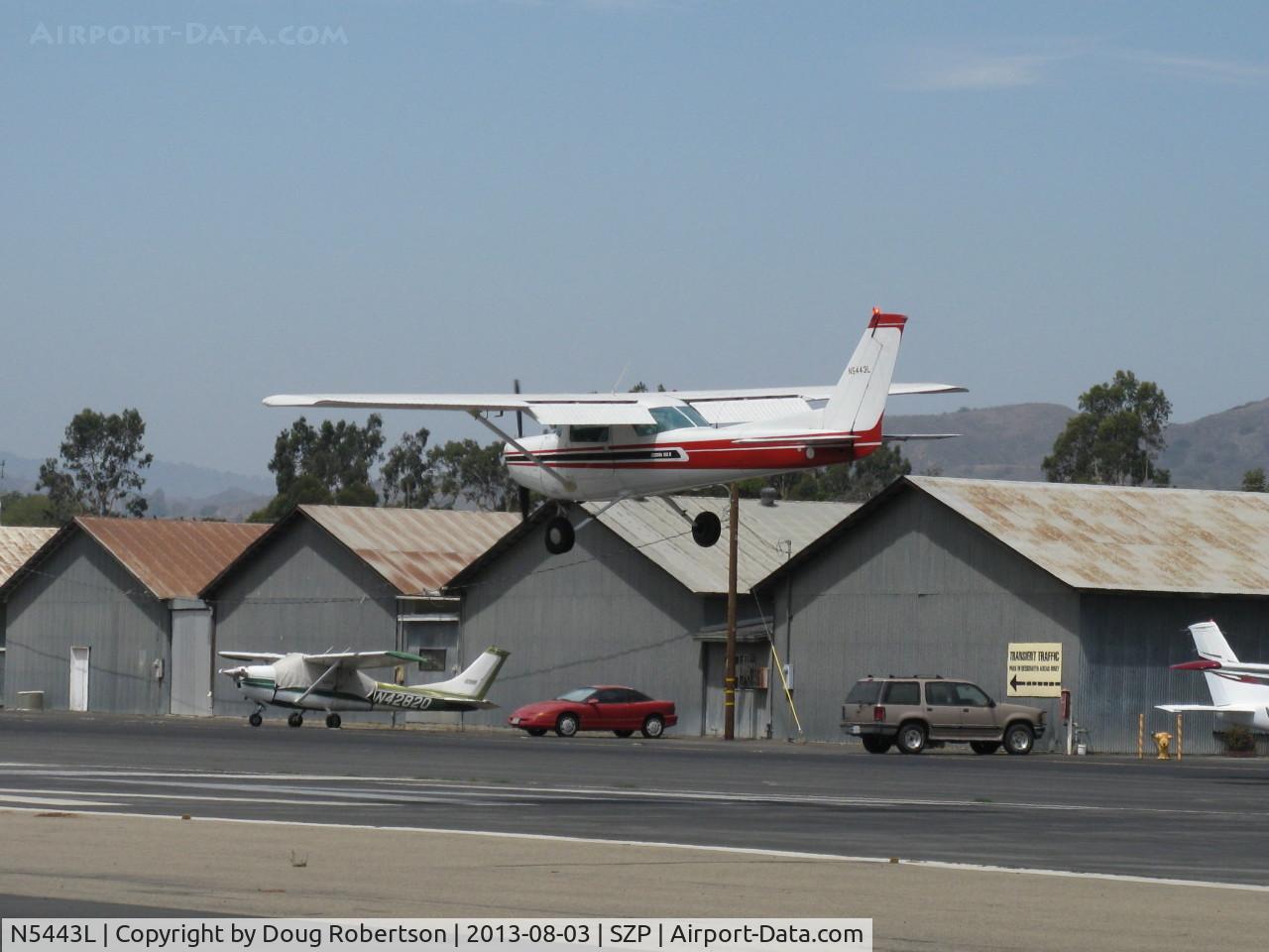 N5443L, 1980 Cessna 152 C/N 15284315, 1980 Cessna 152, Lycoming O-235 115 Hp, on final Rwy 22