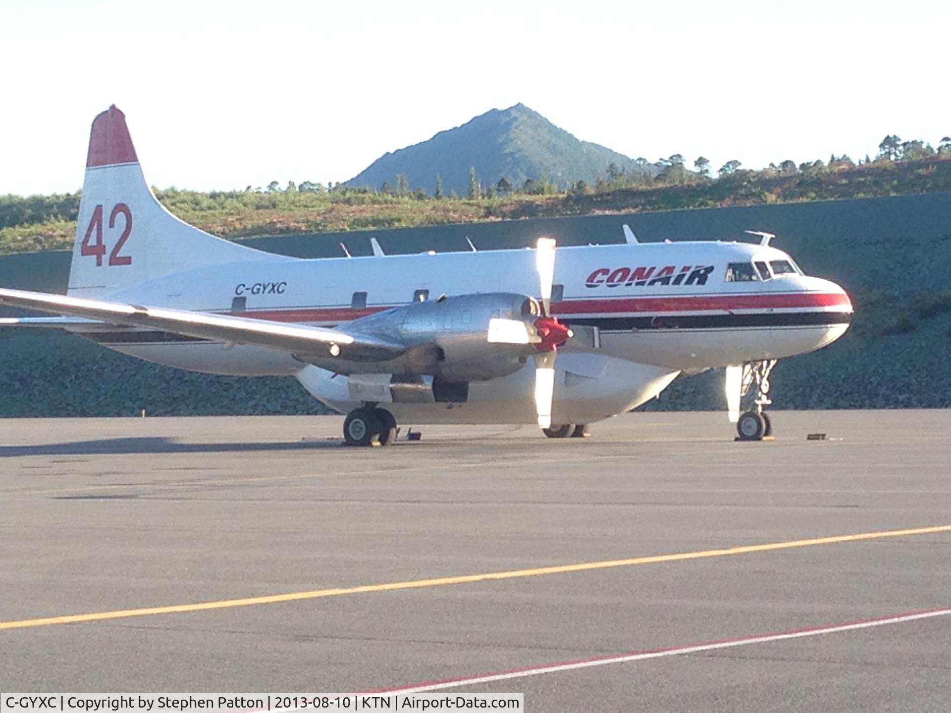 C-GYXC, 1958 Convair 440 Metropolitan C/N 507, Photographed at the Ketchikan (Alaska) International Airport on August 10, 2013.