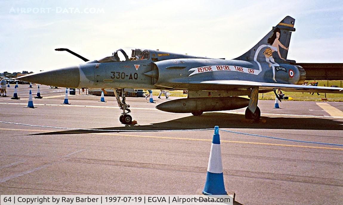 64, Dassault Mirage 2000C C/N 64, Dassault Mirage 2000C [Unknown] (French AF) RAF Fairford~G 19/07/1997. Coded *330-AQ*