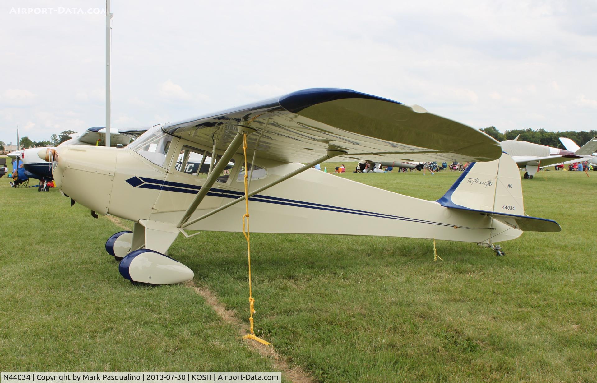 N44034, 1946 Taylorcraft BC12-D C/N 9834, Taylorcraft BC12-D