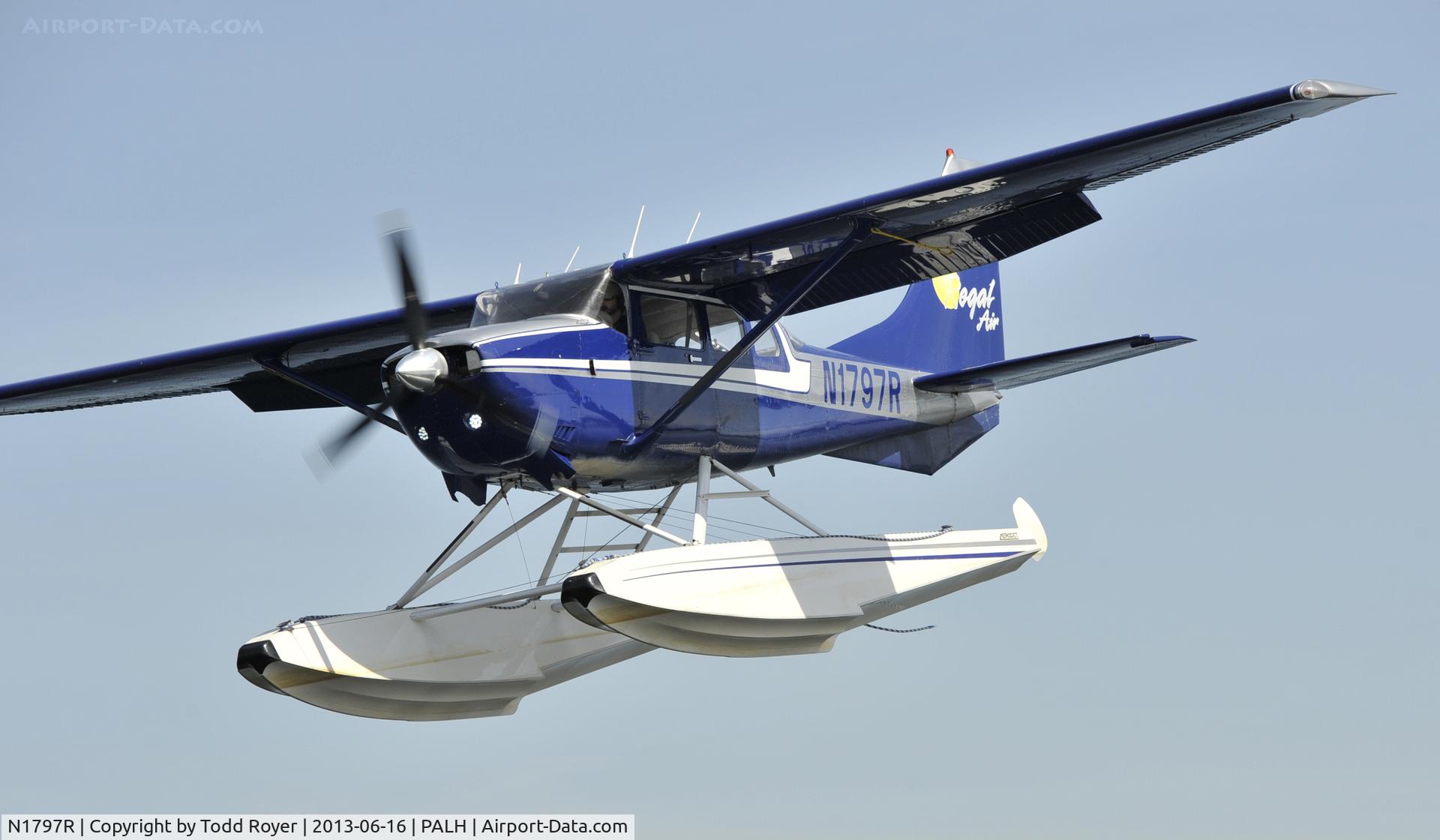 N1797R, 1981 Cessna U206G Stationair C/N U20606331, Landing at Lake Hood