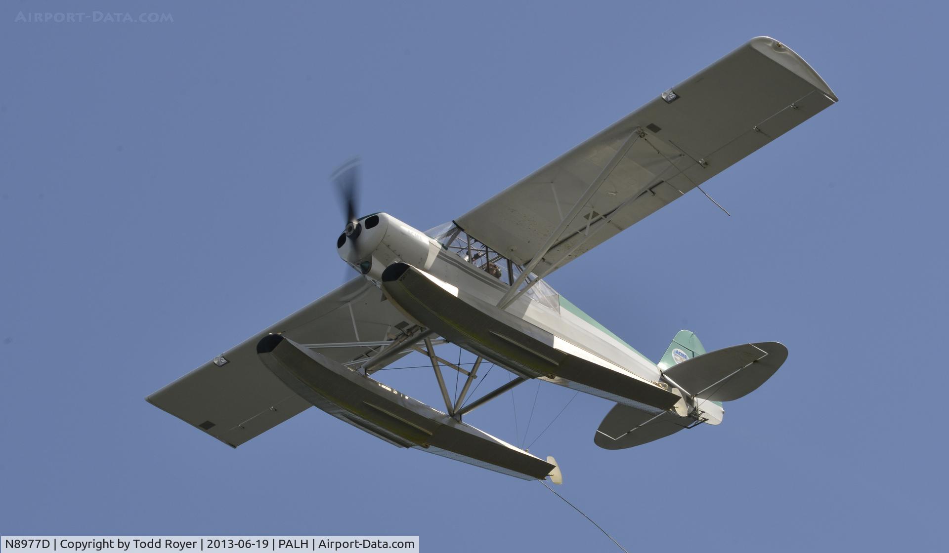 N8977D, 1956 Piper PA-18-150 Super Cub C/N 18-5083, Departing Lake Hood