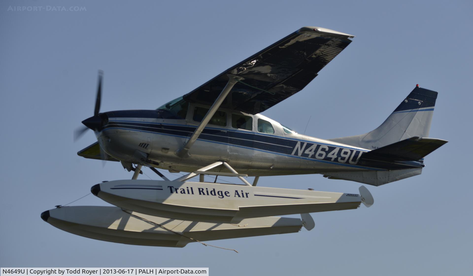 N4649U, 1979 Cessna U206G Stationair C/N U20605028, Departing Lake Hood
