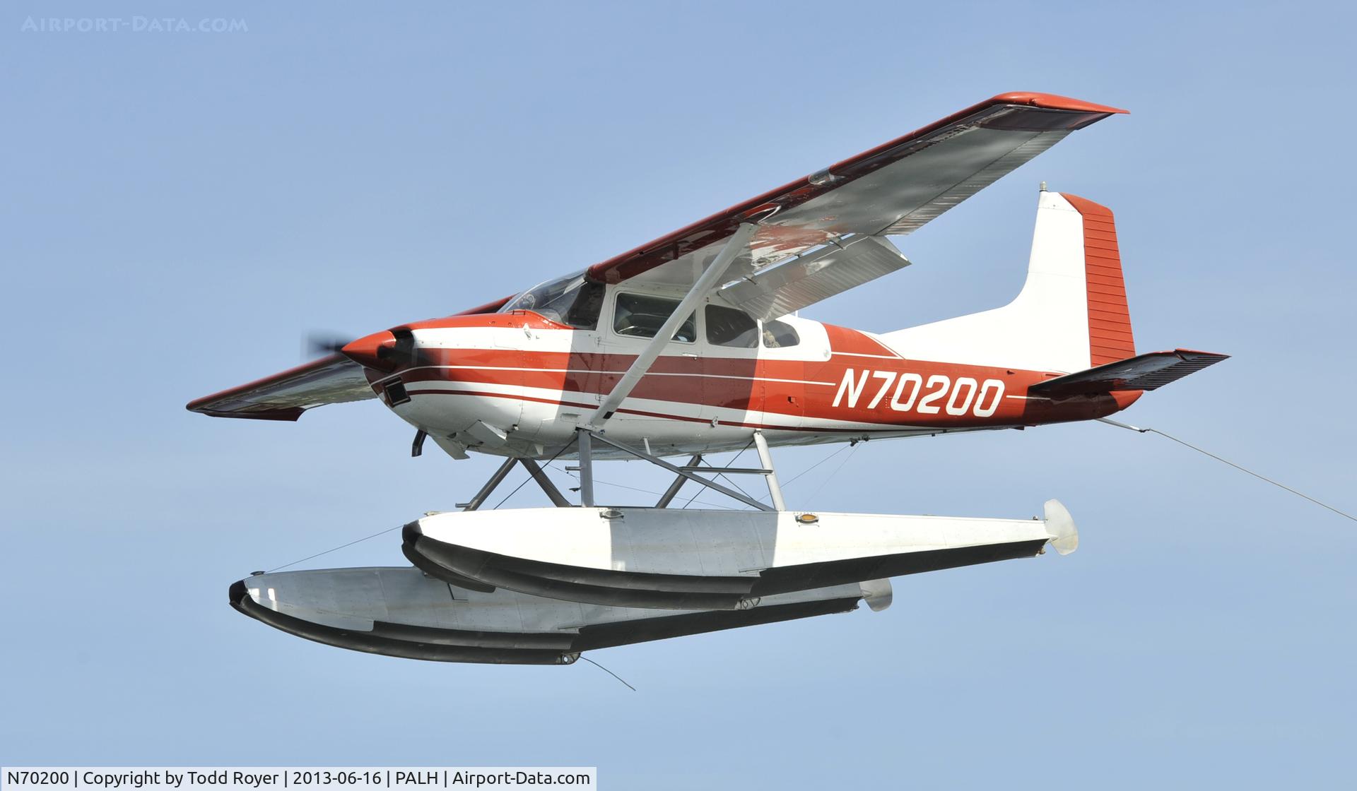N70200, 1972 Cessna A185E Skywagon 185 C/N 18502053, Landing at Lake Hood