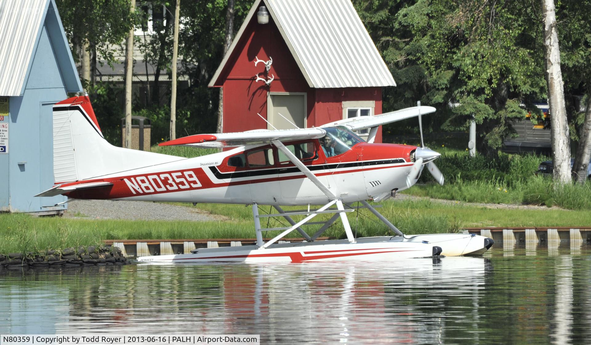 N80359, 1976 Cessna A185F Skywagon 185 C/N 18503116, At Lake Hood Seaplane Base