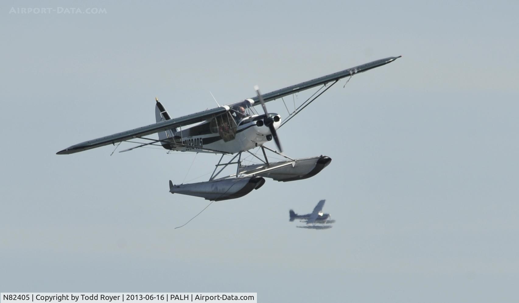 N82405, 1979 Piper PA-18-150 Super Cub C/N 18-7909096, Turning final at Lake Hood