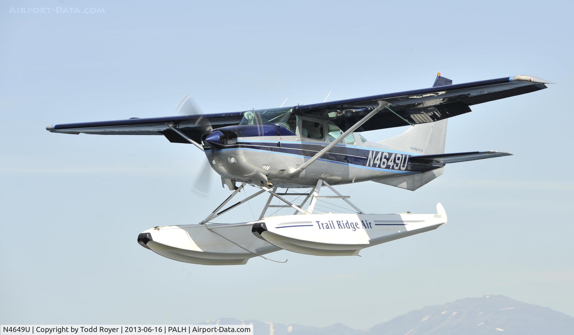 N4649U, 1979 Cessna U206G Stationair C/N U20605028, Landing at Lake Hood