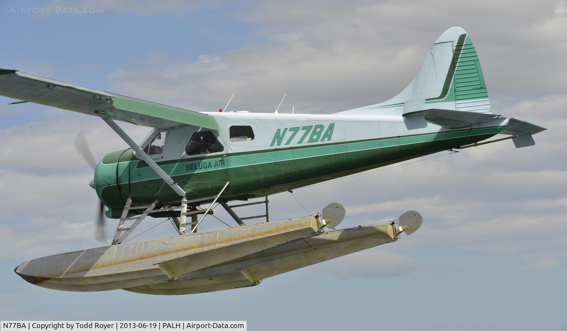N77BA, 1964 De Havilland Canada DHC-2 C/N 1549, Landing at Lake Hood