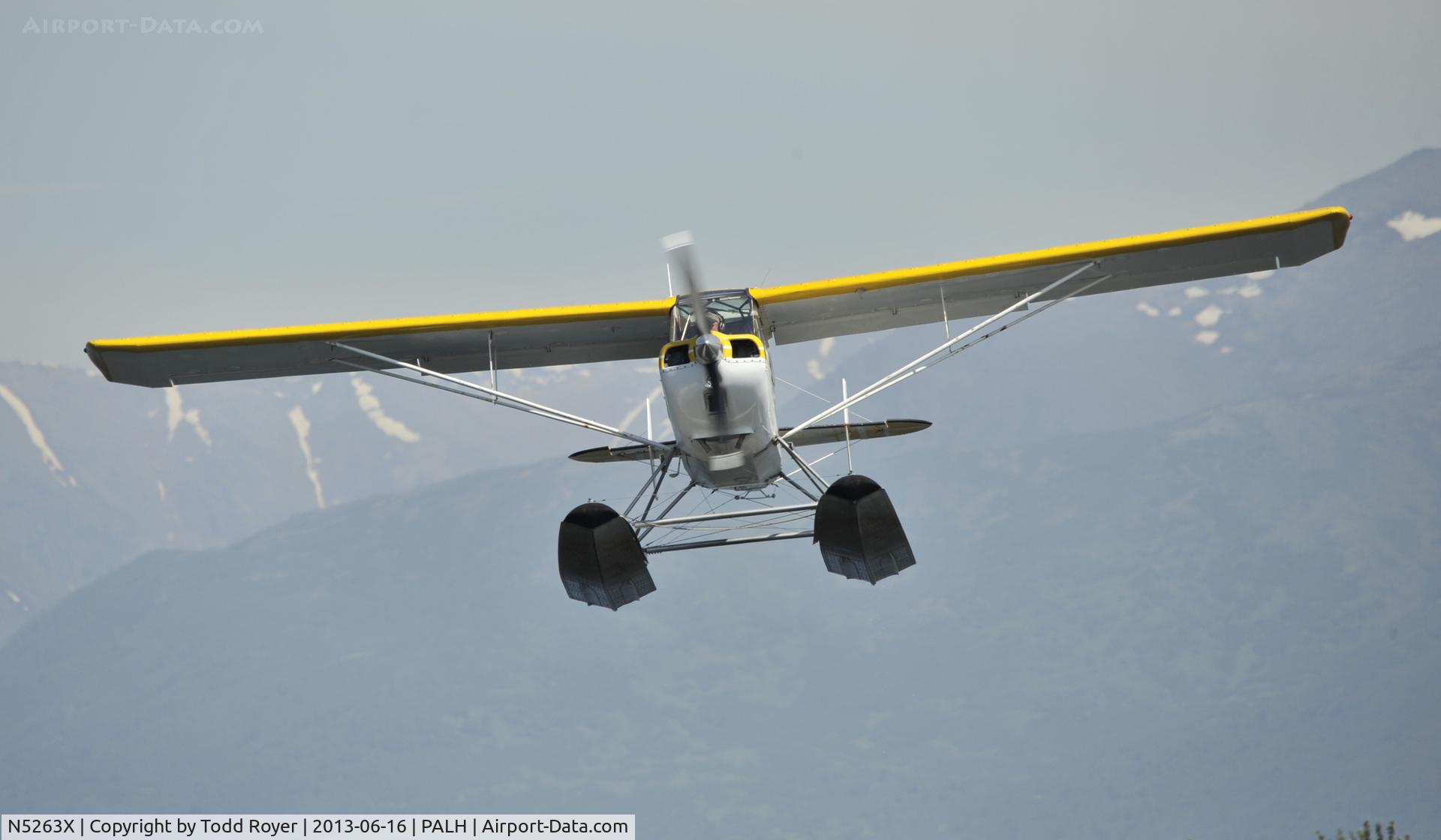 N5263X, 1969 Champion 7GCBC C/N 149, Landing at Lake Hood