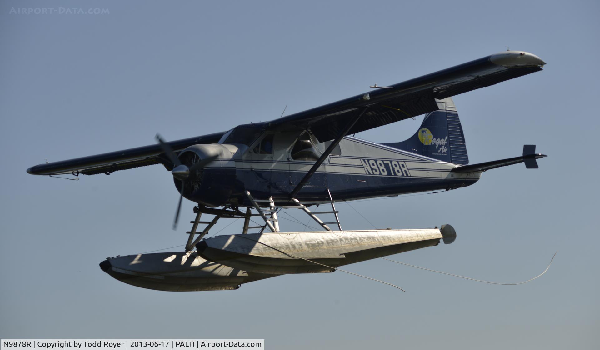 N9878R, 1956 De Havilland Canada DHC-2 MK. I(L20A) C/N 1135, Landing at Lake Hood