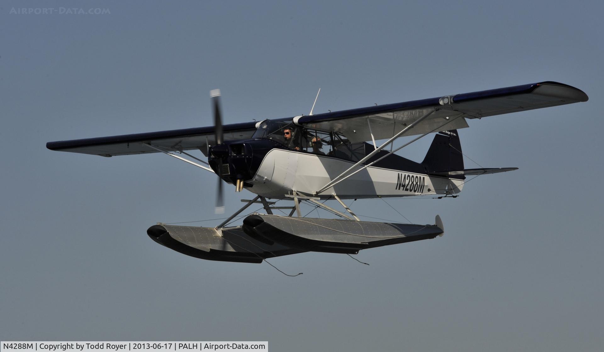 N4288M, 1947 Piper PA-12 Super Cruiser C/N 12-3218, Departing Lake Hood