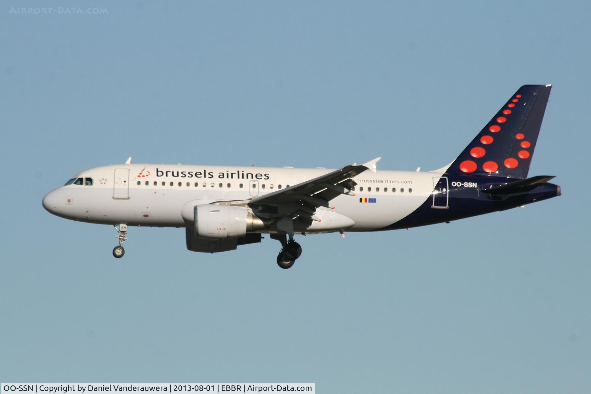 OO-SSN, 2003 Airbus A319-112 C/N 1963, Arrival of flight SN3152 to RWY 20