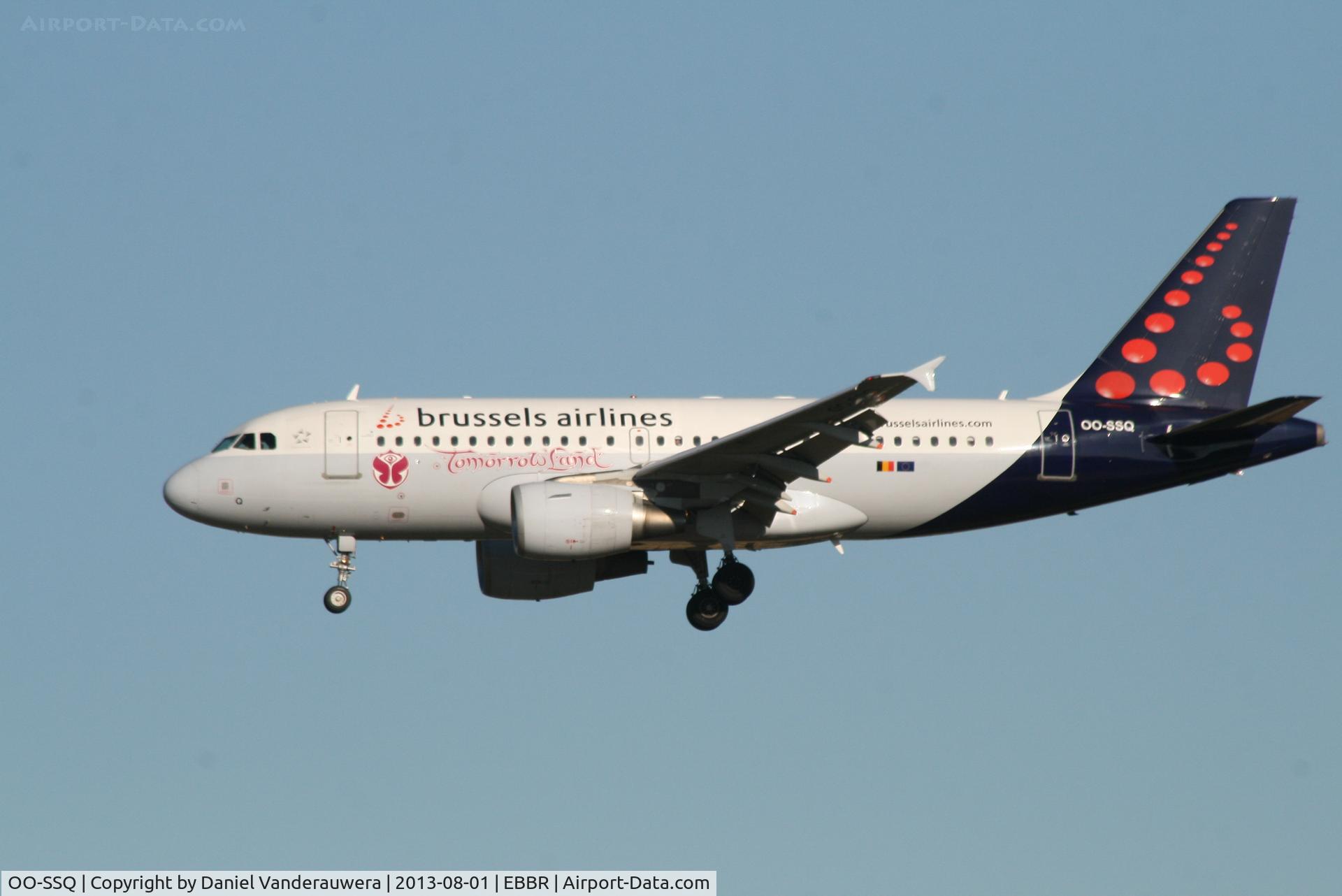 OO-SSQ, 2009 Airbus A319-112 C/N 3790, Arrival of flight SN3188 to RWY 20