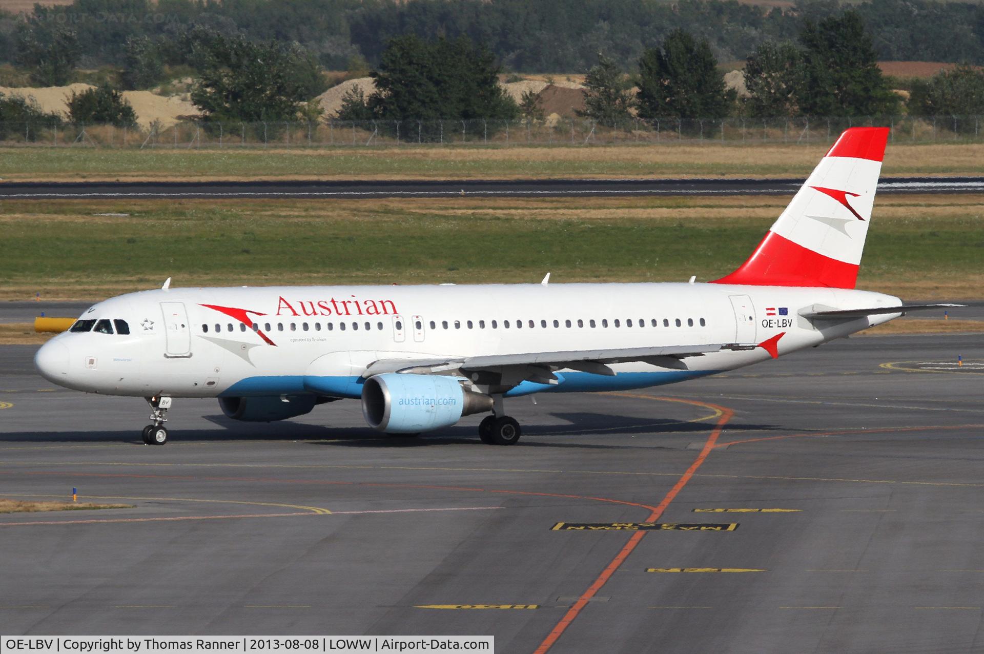 OE-LBV, 2000 Airbus A320-214 C/N 1385, Austrian A320