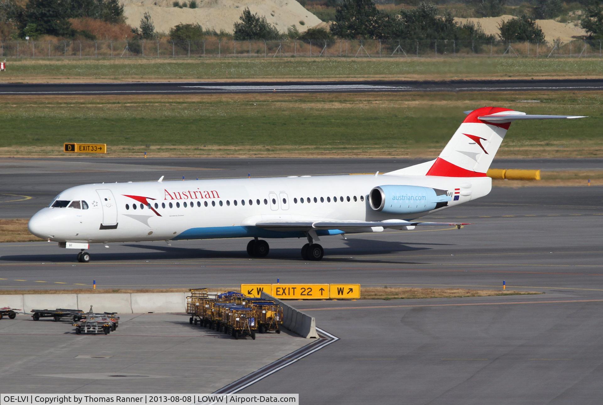 OE-LVI, 1993 Fokker 100 (F-28-0100) C/N 11468, Austrian Fokker 100