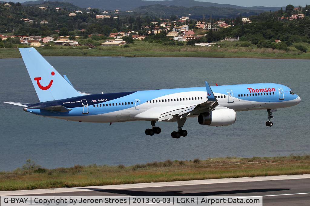 G-BYAY, 1999 Boeing 757-204 C/N 28836, corfu...