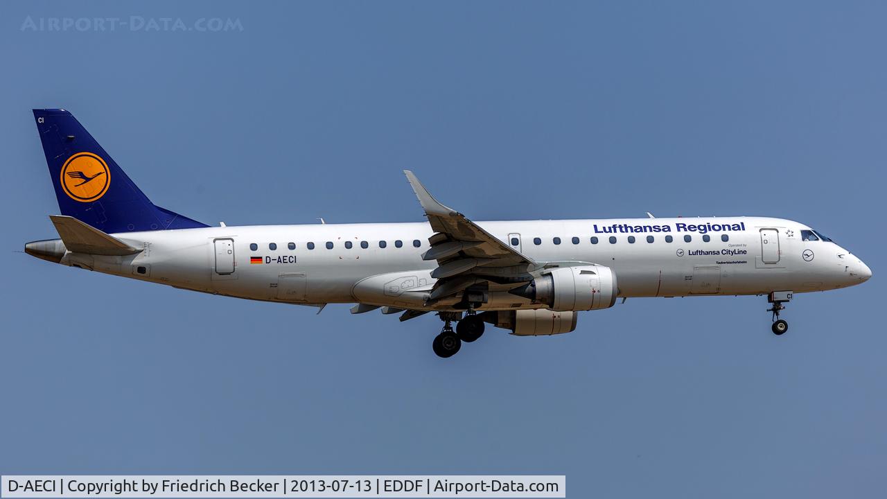 D-AECI, 2010 Embraer 190LR (ERJ-190-100LR) C/N 19000381, on final RW07R